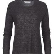 Front view of Women’s Cuddle Fleece Boxy Crewneck Pullover