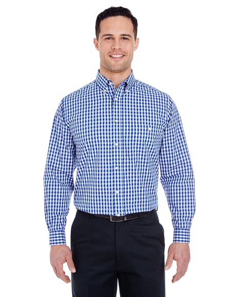 Front view of Men's Medium-Check Woven