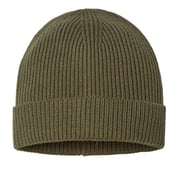 Front view of Sustainable Fine Rib Cuffed Beanie