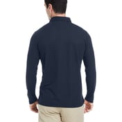 Back view of Fusion ChromaSoft™ Long Sleeve Pique Polo