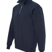 Side view of USA-Made Quarter-Zip Pullover Sweatshirt