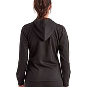 Back view of Womens Spun Dyed Full-Zip Hooded Sweatshirt