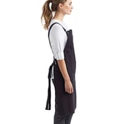 Side view of Cross Back Barista Apron With Pocket