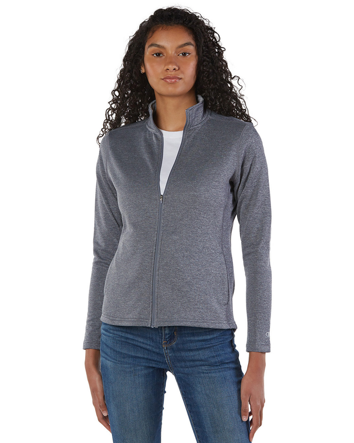 Front view of Ladies’ Performance Fleece Full-Zip Jacket