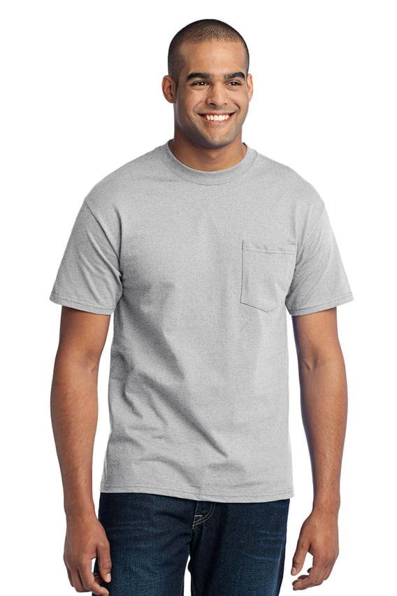 Front view of Tall Core Blend Pocket Tee