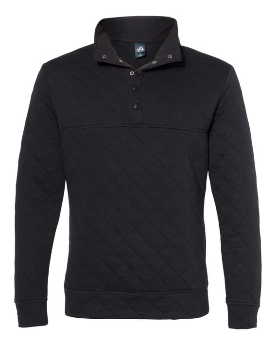 Front view of Quilted Snap Pullover