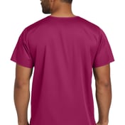 Back view of Unisex WorkFlex Chest Pocket V-Neck Top