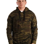 Front view of Enzyme-Washed French Terry Hooded Sweatshirt
