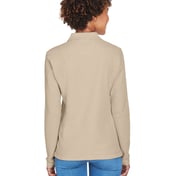 Back view of Ladies’ Pima Piqué Long-Sleeve Polo