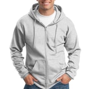 Front view of Tall Essential Fleece Full-Zip Hooded Sweatshirt