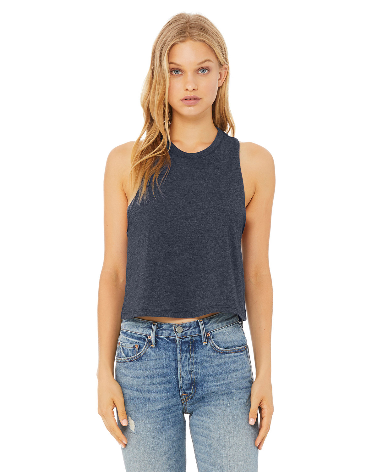 Front view of Ladies’ Racerback Cropped Tank