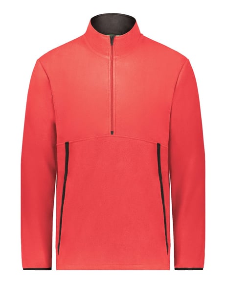 Front view of Eco Revive™ Youth Polar Fleece Quarter-Zip Pullover