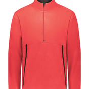 Front view of Eco Revive™ Youth Polar Fleece Quarter-Zip Pullover