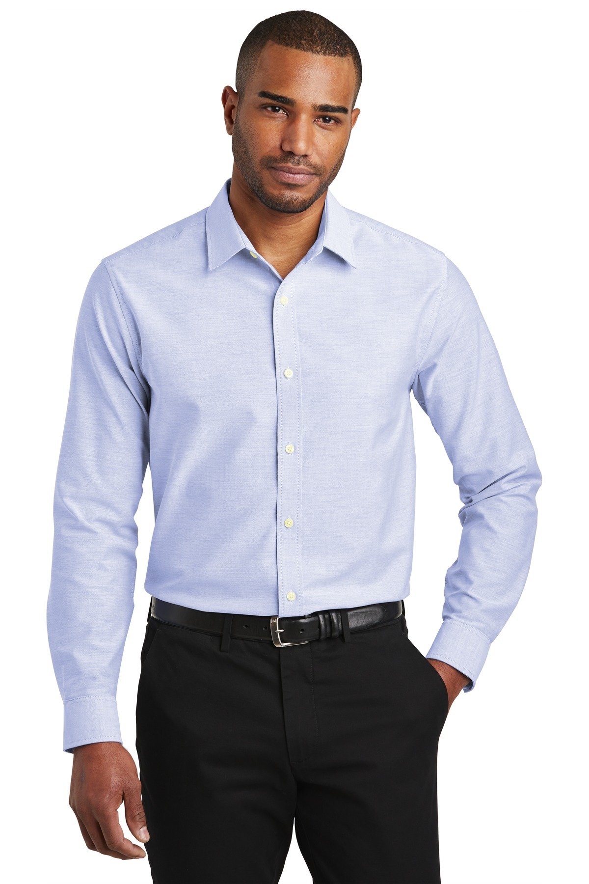 Front view of Slim Fit SuperPro Oxford Shirt