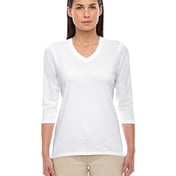 Front view of Ladies’ Perfect Fit™ Bracelet-Length V-Neck Top