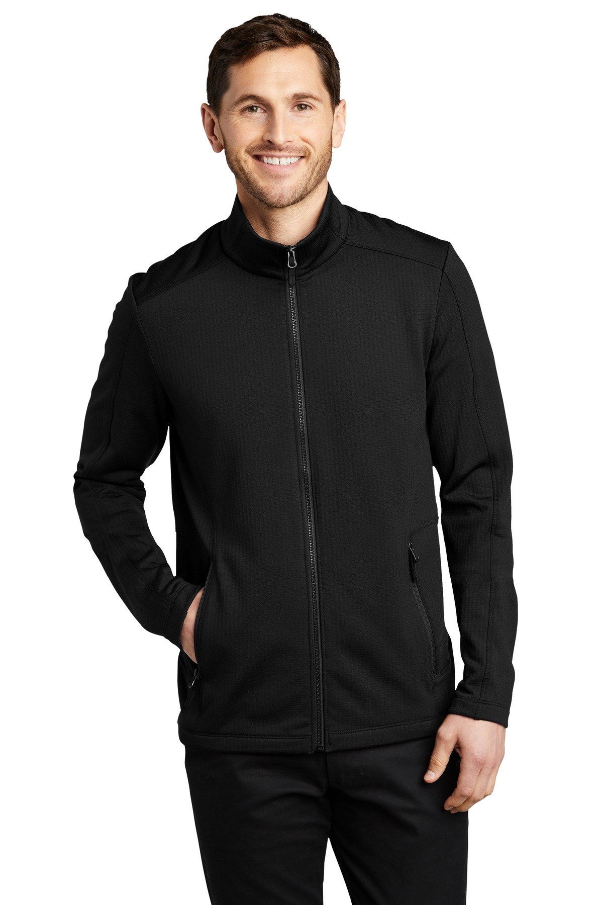 Front view of Grid Fleece Jacket