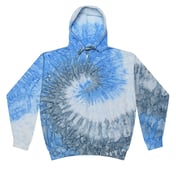 Front view of Adult Tie-Dyed Full-Zip Hooded Sweatshirt