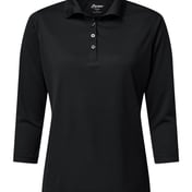 Front view of Women’s Lady Palm Three-Quarter Sleeve Polo