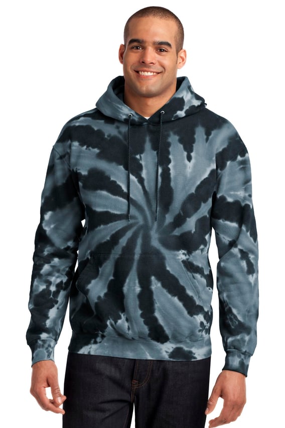 Front view of Tie-Dye Pullover Hooded Sweatshirt