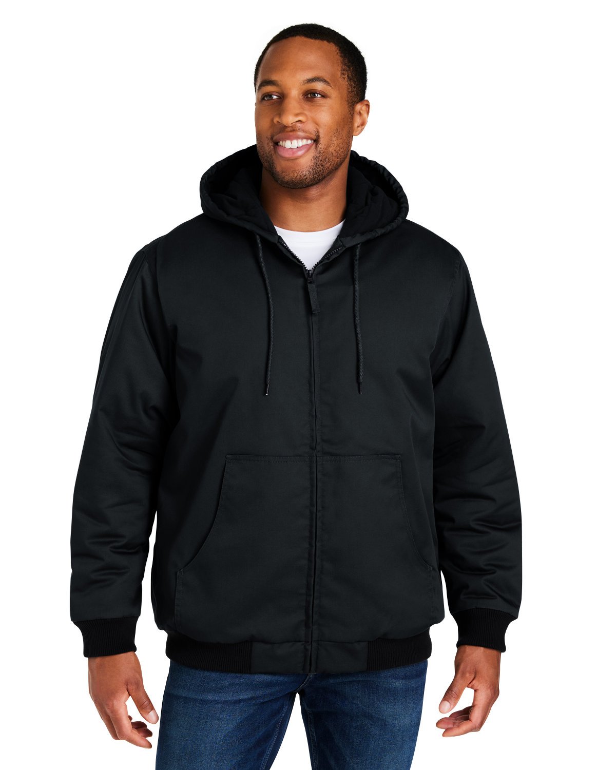 Front view of Men’s Tall ClimaBloc® Heavyweight Hooded Full-Zip Jacket