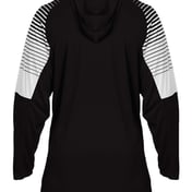 Back view of Youth Lineup Hooded Long Sleeve T-Shirt