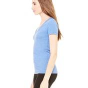 Side view of Ladies’ Triblend Short-Sleeve Deep V-Neck T-Shirt