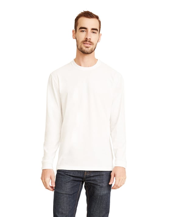 Front view of Unisex Sueded Long-Sleeve Crew