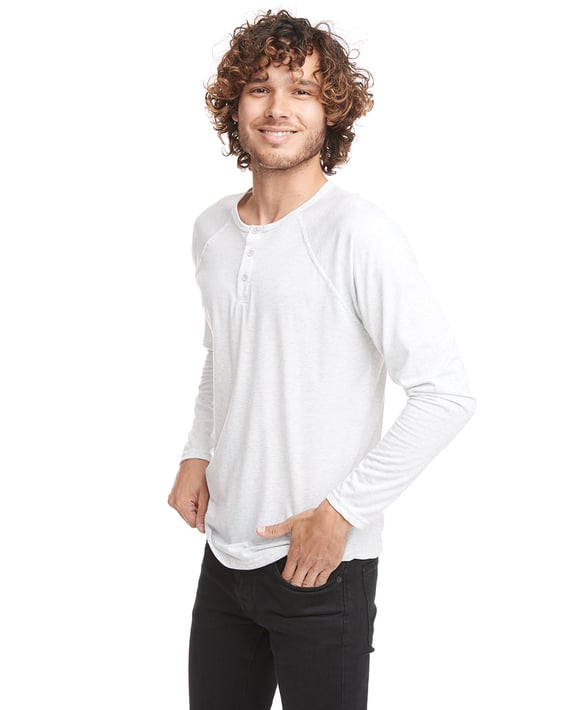 Front view of Men’s Triblend Long-Sleeve Henley