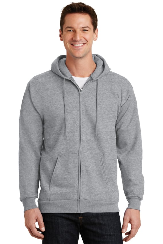 Front view of Essential Fleece Full-Zip Hooded Sweatshirt