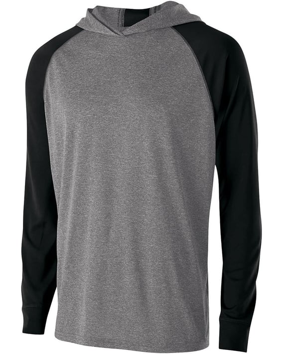 Front view of Unisex Dry-Excel Echo Hooded T-Shirt