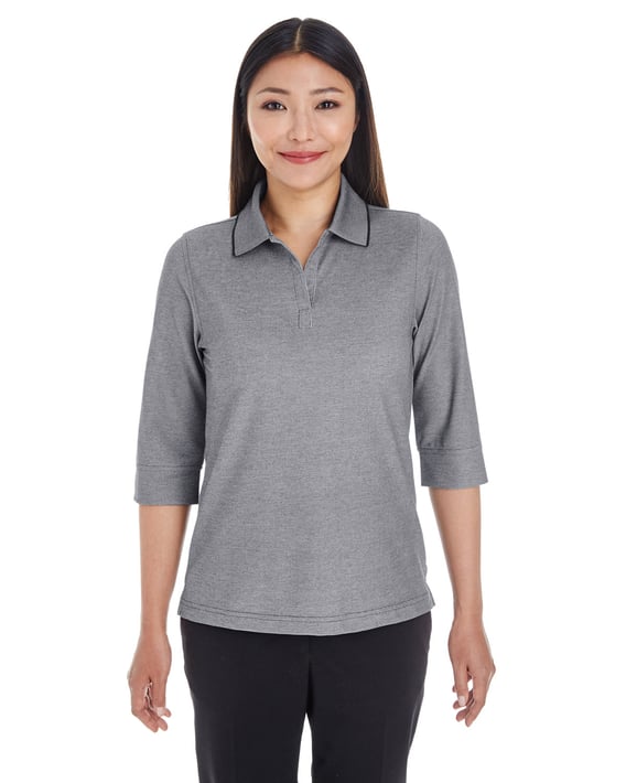 Front view of Ladies’ Pima-Tech Oxford Piqué Polo
