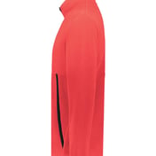 Side view of Eco Revive™ Youth Polar Fleece Quarter-Zip Pullover