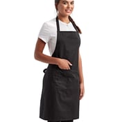 Side view of Recycled Bib Apron With Pocket