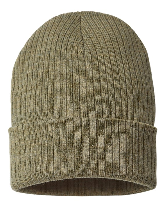 Front view of Sustainable Rib Cuffed Beanie