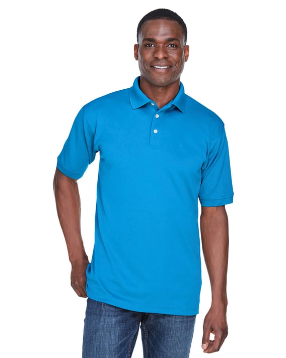 Front view of Men’s Platinum Performance Piqué Polo With TempControl Technology