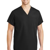 Front view of Unisex V-neck Scrub Top