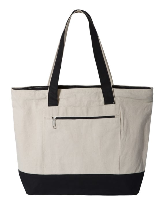 Front view of 19L Zippered Tote