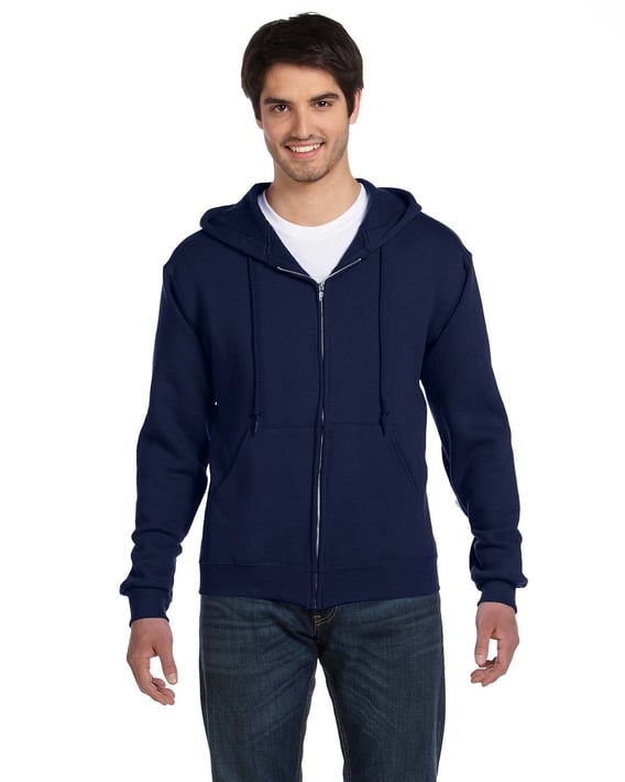 Front view of Adult Supercotton™ Full-Zip Hooded Sweatshirt
