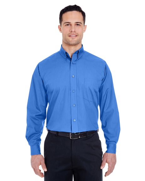 Front view of Men's Easy-Care Broadcloth