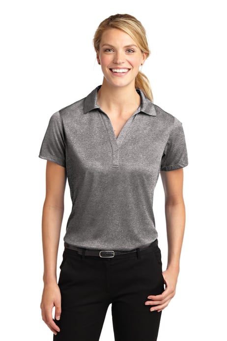Front view of Women's Heather Contender Polo
