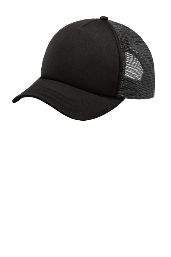 Front view of 5-Panel Twill Foam Trucker Cap