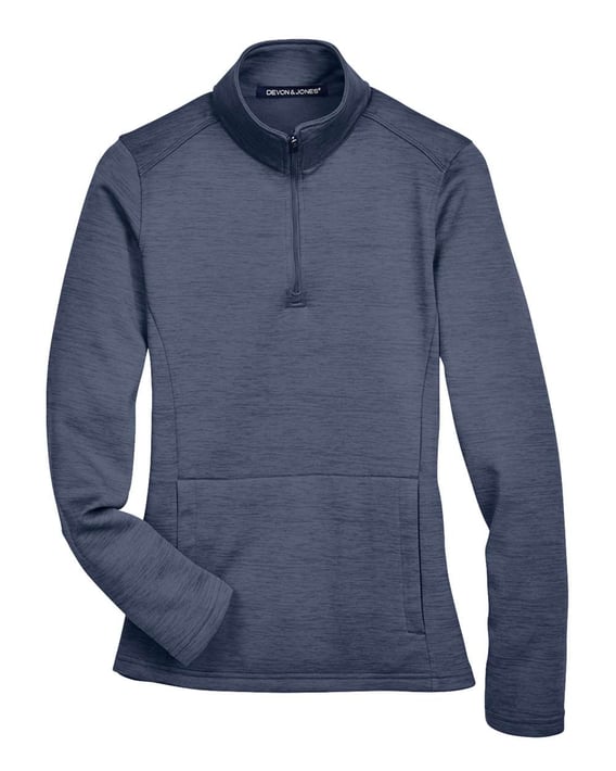 Front view of Women’s Newbury Mélange Fleece Quarter-Zip Pullover