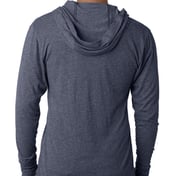 Back view of Adult Triblend Long-Sleeve Hoody