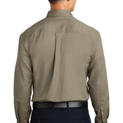 Back view of Long Sleeve Twill Shirt