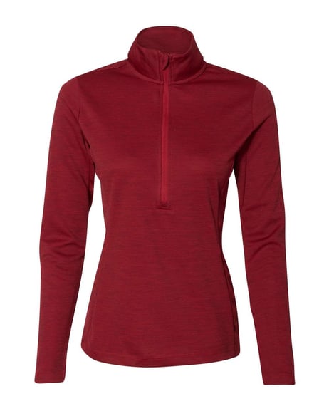 Front view of Women's Striated Quarter-Zip Pullover