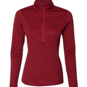 Front view of Women’s Striated Quarter-Zip Pullover