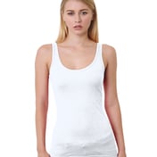 Front view of Junior’s 4.2 Oz., Fine Jersey Tank Top