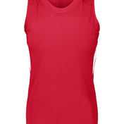 Front view of Girls Crossover Sleeveless T-Shirt
