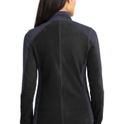 Back view of Ladies Colorblock Microfleece Jacket