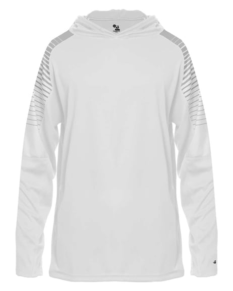 Front view of Youth Lineup Hooded Long Sleeve T-Shirt